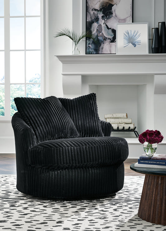 Bradenton Furniture Outlet - Ashley Furniture - Gramwell Swivel Accent Chair - Swivel Accent Chair / Alloy - A3000724