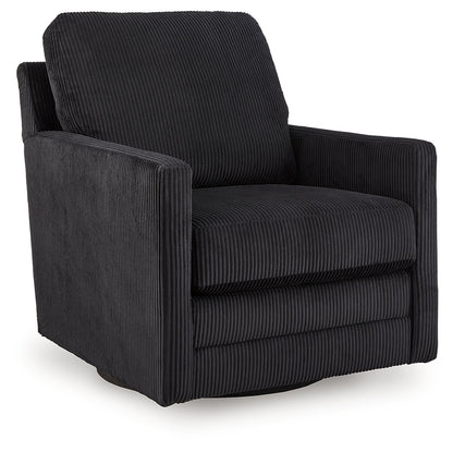 Bradenton Furniture Outlet - Ashley Furniture - Icaman Swivel Accent Chair - Swivel Accent Chair / Onyx - A3000726