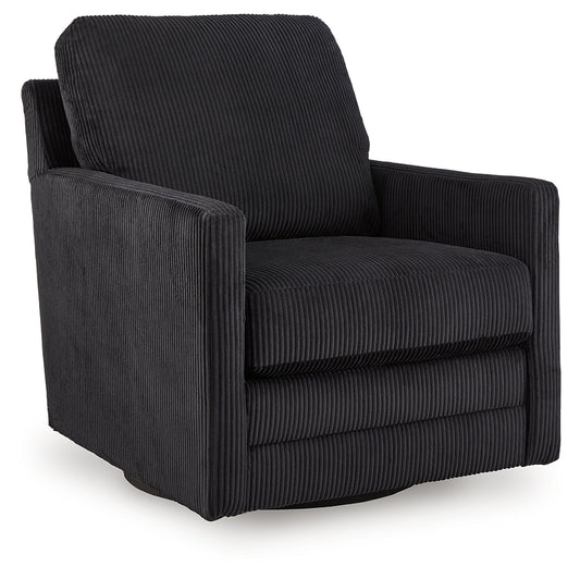 Bradenton Furniture Outlet - Ashley Furniture - Icaman Swivel Accent Chair - Swivel Accent Chair / Onyx - A3000726