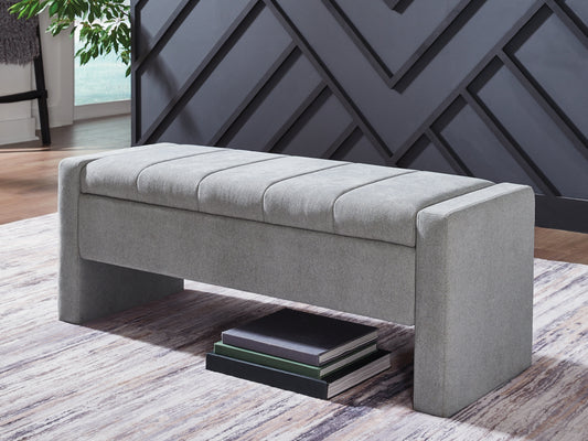 Bradenton Furniture Outlet - Ashley Furniture - Akselman Storage Bench - Storage Bench / Gray / 50"W x 19"D x 19"H - A3000744