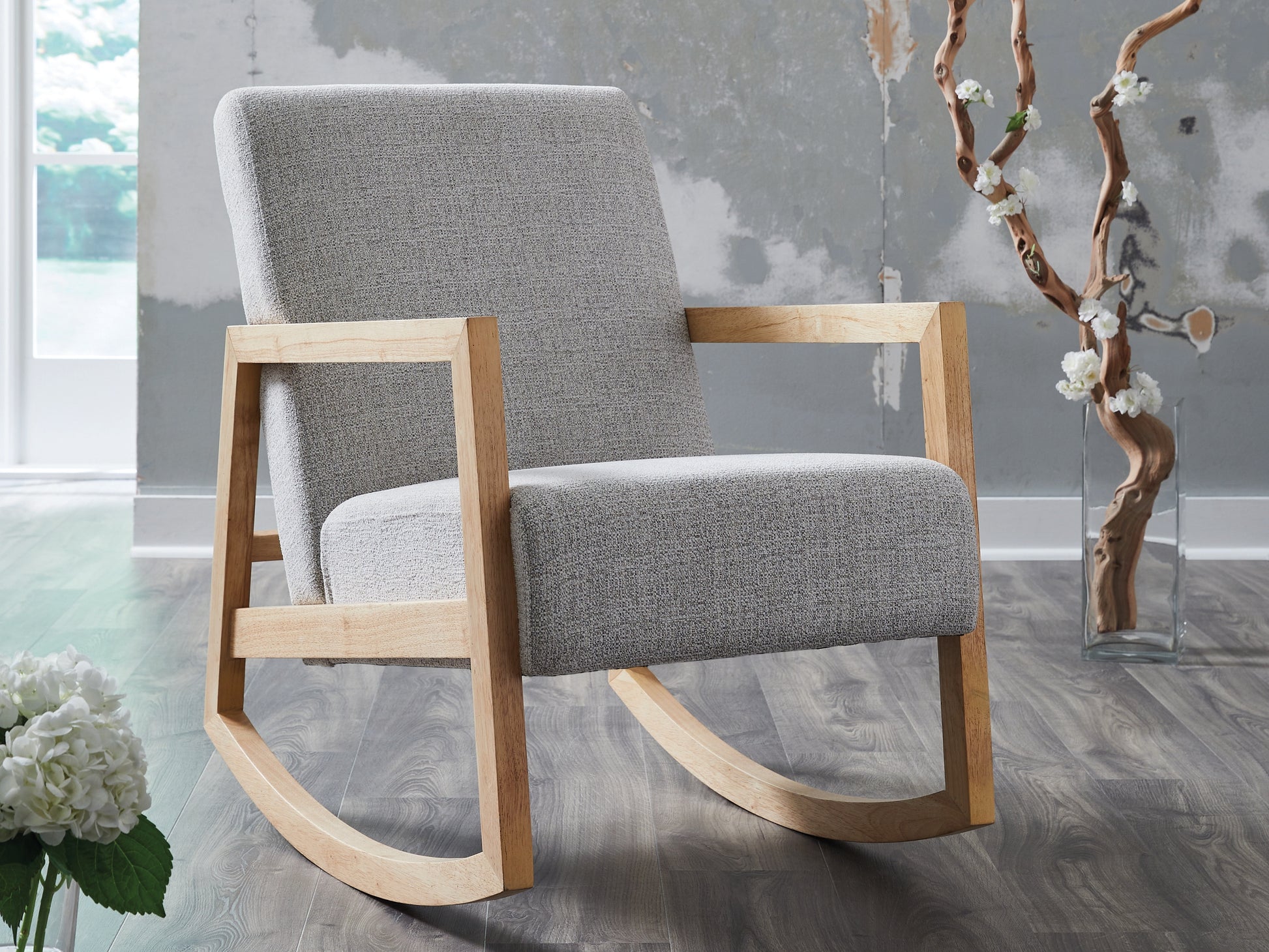 Bradenton Furniture Outlet - Ashley Furniture - Wychworth Accent Chair - Accent Chair / Gray/Natural - A3000745