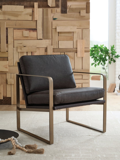 Bradenton Furniture Outlet - Ashley Furniture - Bradett Accent Chair - Accent Chair / Dark Brown/Gold Finish - A3000763