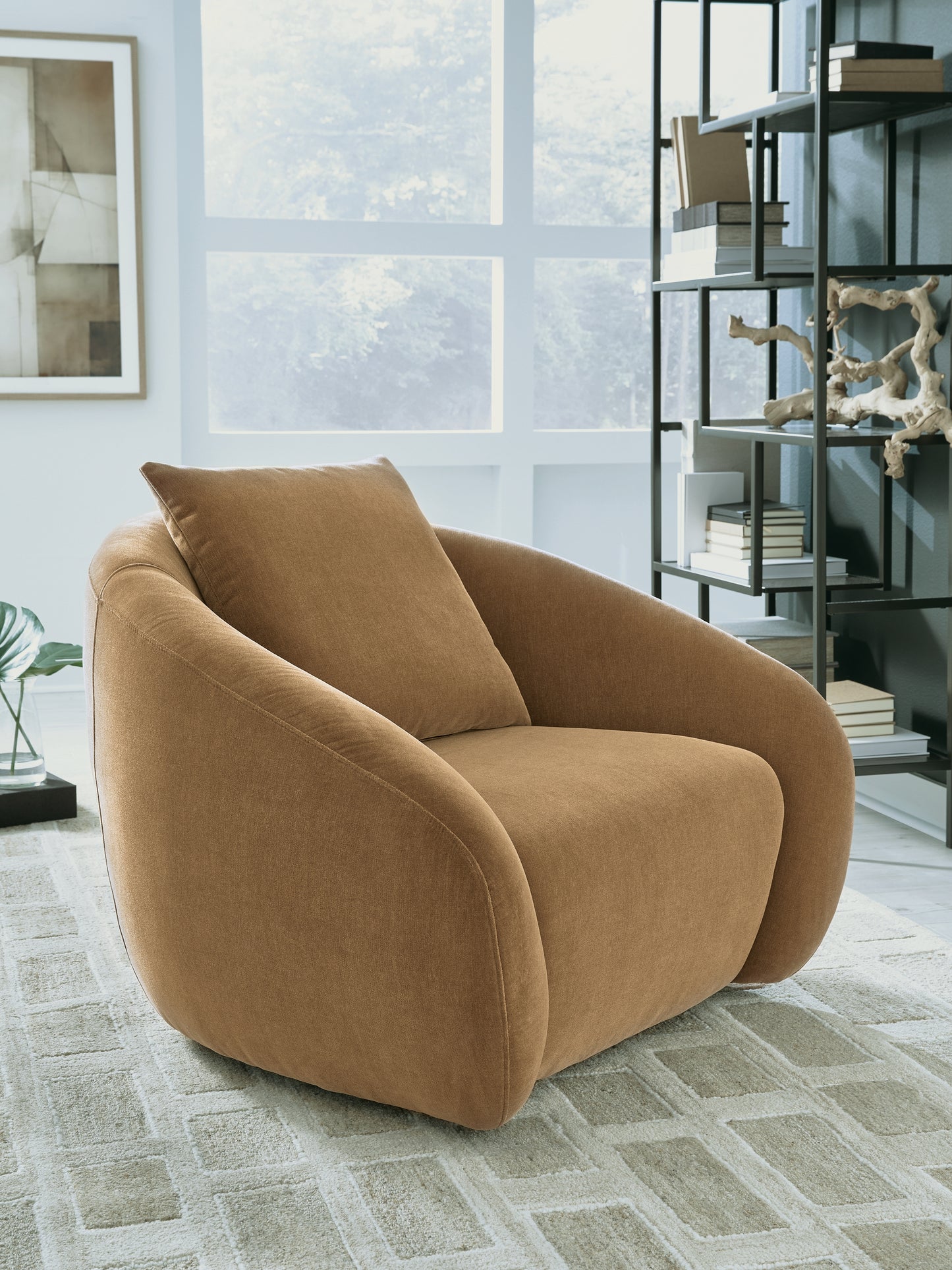Bradenton Furniture Outlet - Ashley Furniture - Yahya Swivel Accent Chair - Swivel Accent Chair / Camel - A3000781