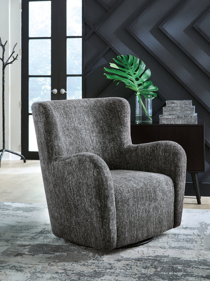 Bradenton Furniture Outlet - Ashley Furniture - Rowenburg Swivel Glider Accent Chair - Swivel Glider Accent Chair / Heather Charcoal - A3000796