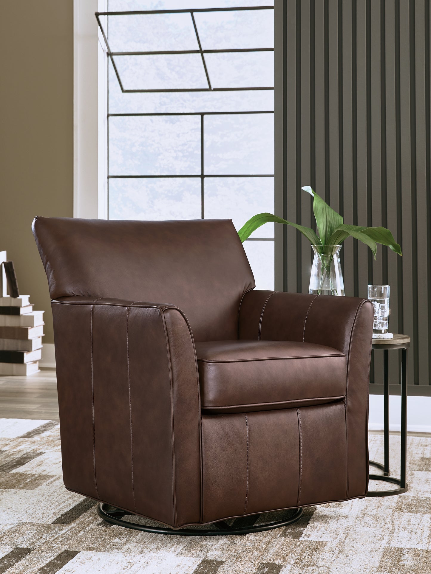Bradenton Furniture Outlet - Ashley Furniture - Braydunn Swivel Glider Accent Chair - Swivel Glider Accent Chair / Espresso Brown - A3000820