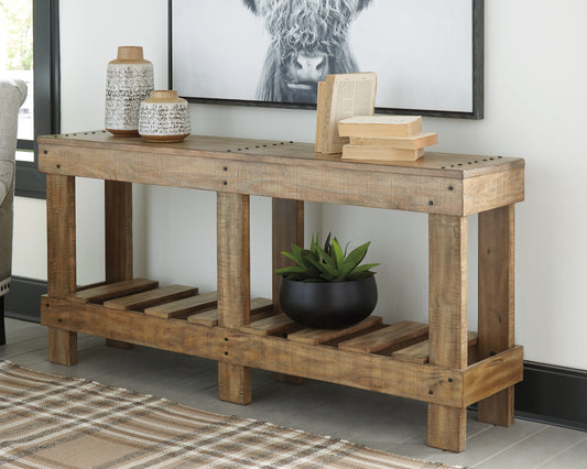 Bradenton Furniture Outlet - Ashley Furniture - Susandeer Sofa/Console Table - Console Sofa Table / Brown - A4000219