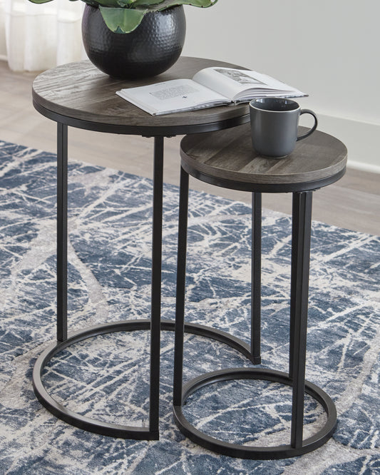 Bradenton Furniture Outlet - Ashley Furniture - Briarsboro Accent Table (Set of 2) - Accent Table Set (Set of 2) / Black/Gray - A4000231