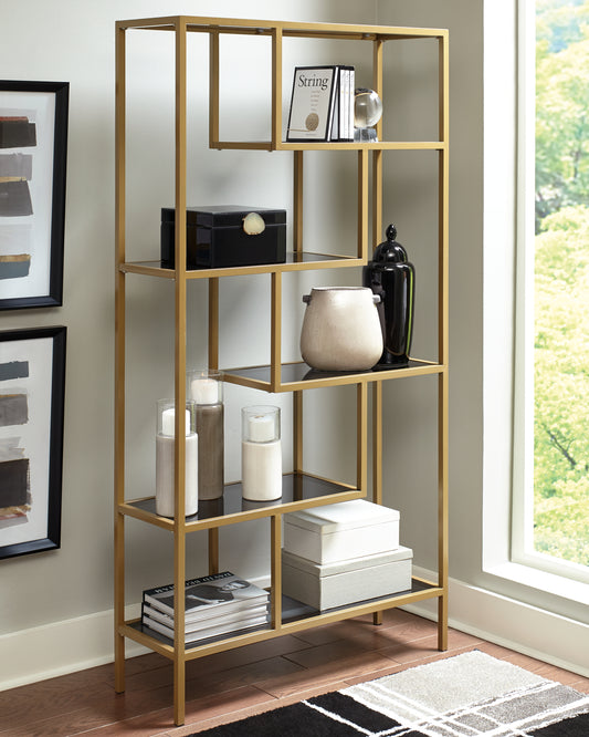 Bradenton Furniture Outlet - Ashley Furniture - Frankwell Bookcase - Bookcase / Brown/Black - A4000021