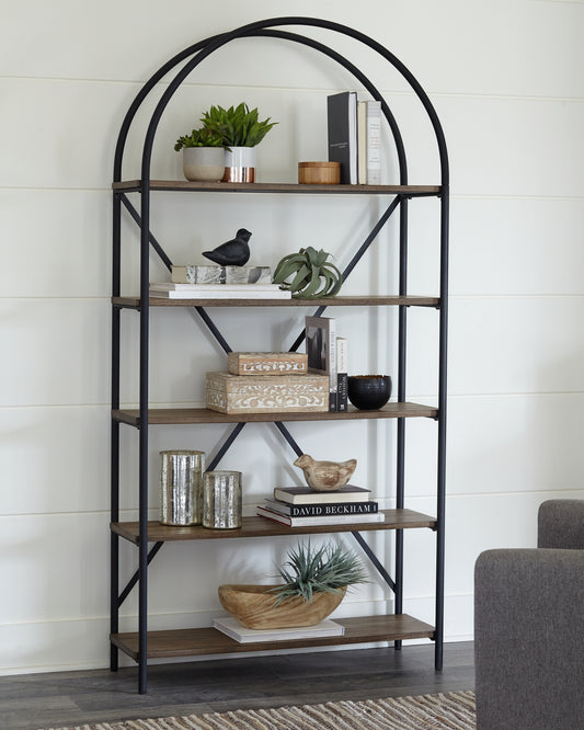 Bradenton Furniture Outlet - Ashley Furniture - Galtbury Bookcase - Bookcase / Brown/Black - A4000325