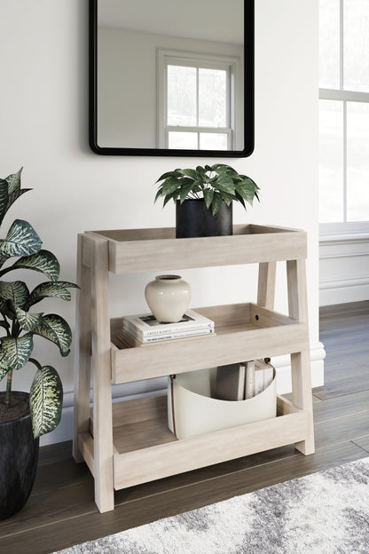 Bradenton Furniture Outlet - Ashley Furniture - Blariden Shelf Accent Table - Shelf Accent Table / Light Tan - A4000368
