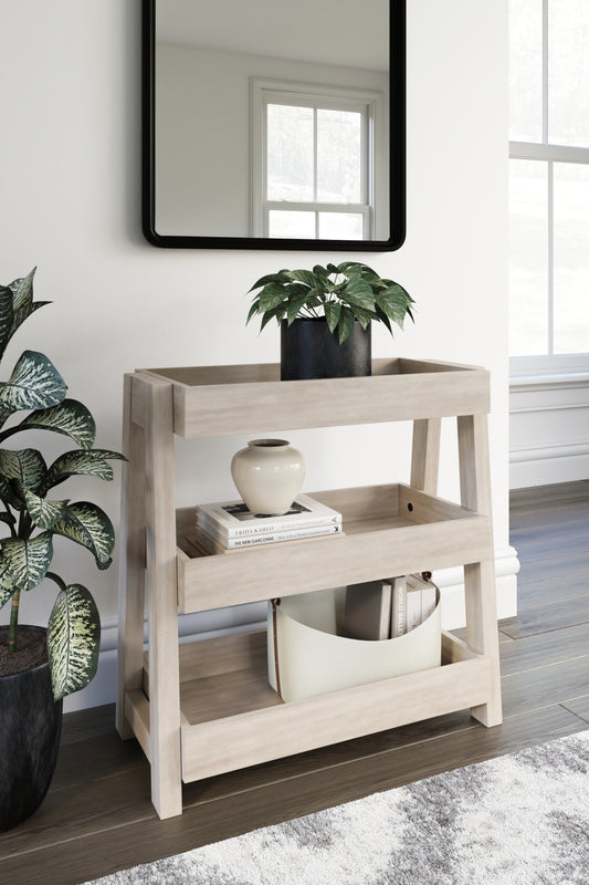 Bradenton Furniture Outlet - Ashley Furniture - Blariden Shelf Accent Table - Shelf Accent Table / Light Tan - A4000368