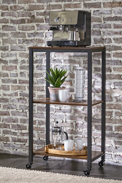 Bradenton Furniture Outlet - Ashley Furniture - Bevinfield Bar Cart - Bar Cart / Brown/Black - A4000394