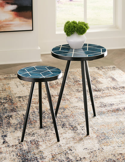 Bradenton Furniture Outlet - Ashley Furniture - Clairbelle Accent Table (Set of 2) - Accent Table (Set of 2) / Teal - A4000523