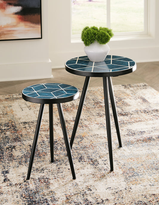 Bradenton Furniture Outlet - Ashley Furniture - Clairbelle Accent Table (Set of 2) - Accent Table (Set of 2) / Teal - A4000523