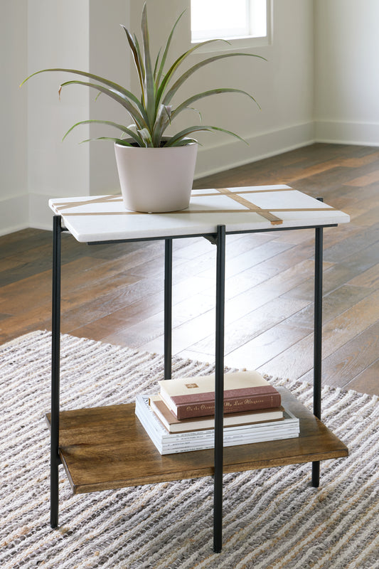 Bradenton Furniture Outlet - Ashley Furniture - Braxmore Accent Table - Accent Table / White/Light Brown - A4000525