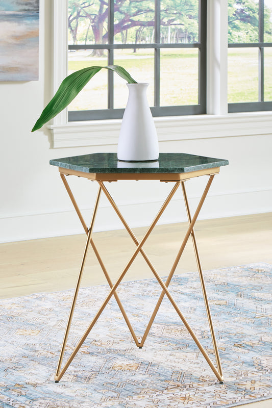 Bradenton Furniture Outlet - Ashley Furniture - Engelton Accent Table - Accent Table / Green/Gold - A4000526