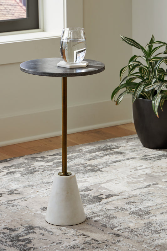 Bradenton Furniture Outlet - Ashley Furniture - Caramont Accent Table - Accent Table / Black/White/Gold Finish - A4000540