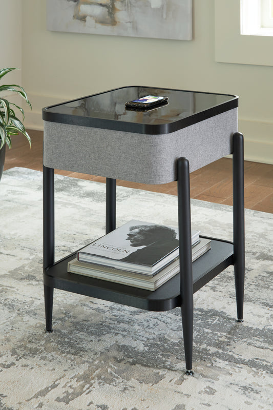 Bradenton Furniture Outlet - Ashley Furniture - Jorvalee Accent Table with Speaker - Accent Table with Speaker / Gray/Black - A4000550