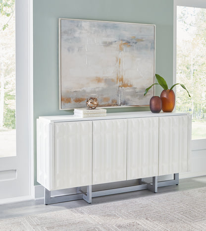 Bradenton Furniture Outlet - Ashley Furniture - Ornawel Accent Cabinet - Accent Cabinet / Distressed White - A4000569