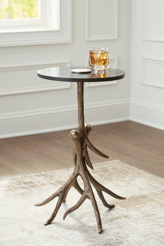 Bradenton Furniture Outlet - Ashley Furniture - Lemkins Accent Table - Accent Table / Black/Antique Gold Finish - A4000606