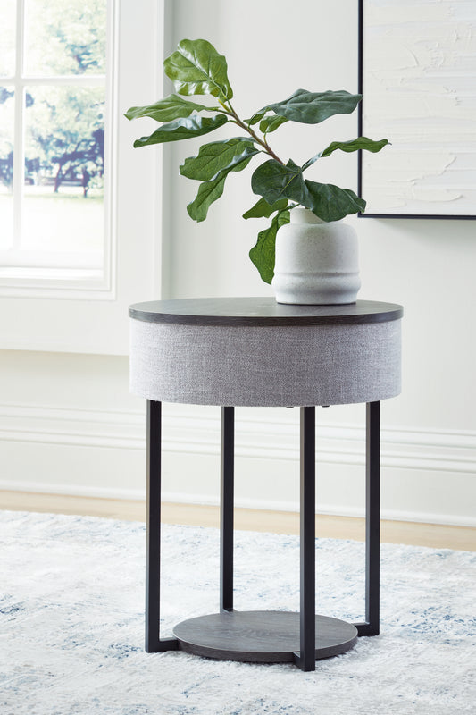 Bradenton Furniture Outlet - Ashley Furniture - Sethlen Accent Table with Speaker - Accent Table with Speaker / Gray/Black - A4000641
