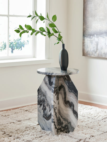 Bradenton Furniture Outlet - Ashley Furniture - Wrenlane Accent Table - Accent Table / Black/White/Taupe - A4000646
