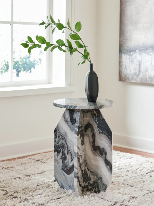 Bradenton Furniture Outlet - Ashley Furniture - Wrenlane Accent Table - Accent Table / Black/White/Taupe - A4000646