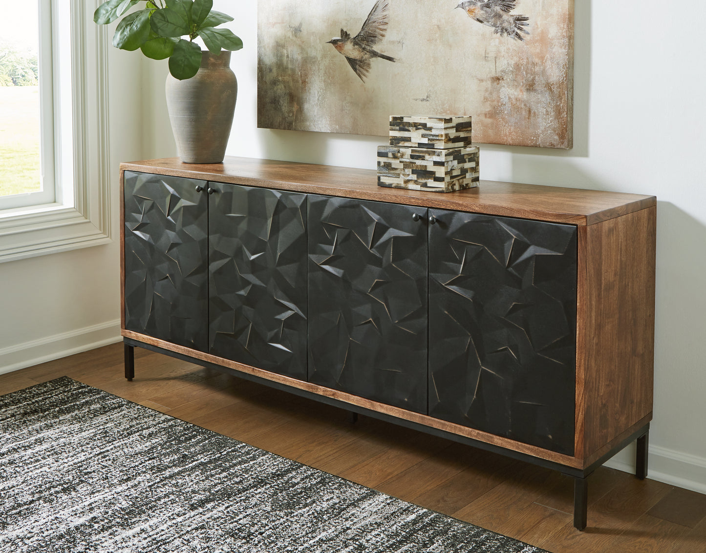 Bradenton Furniture Outlet - Ashley Furniture - Dorannby Accent Cabinet - Accent Cabinet / Black/Brown - A4000649