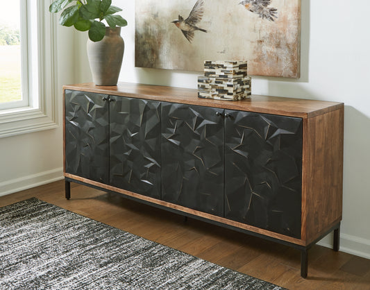 Bradenton Furniture Outlet - Ashley Furniture - Dorannby Accent Cabinet - Accent Cabinet / Black/Brown - A4000649