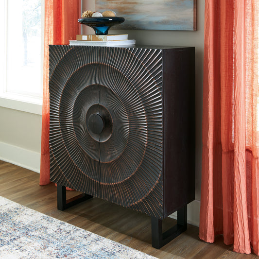 Bradenton Furniture Outlet - Ashley Furniture - Fosterman Accent Cabinet - Accent Cabinet / Distressed Black - A4000660