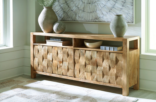 Bradenton Furniture Outlet - Ashley Furniture - Hudwick Accent Cabinet - Accent Cabinet / Natural Brown - A4000672