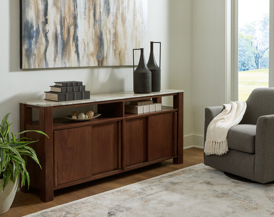 Bradenton Furniture Outlet - Ashley Furniture - Tobinville Accent Cabinet - Accent Cabinet / Dark Brown - A4000673