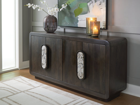 Bradenton Furniture Outlet - Ashley Furniture - Elliston Accent Cabinet - Accent Cabinet / Espresso Brown - A4000683