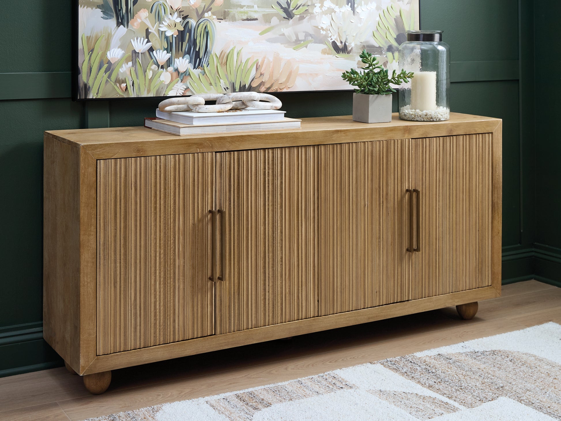 Bradenton Furniture Outlet - Ashley Furniture - Niam Accent Cabinet - Accent Cabinet / Light Antique Beige - A4000684