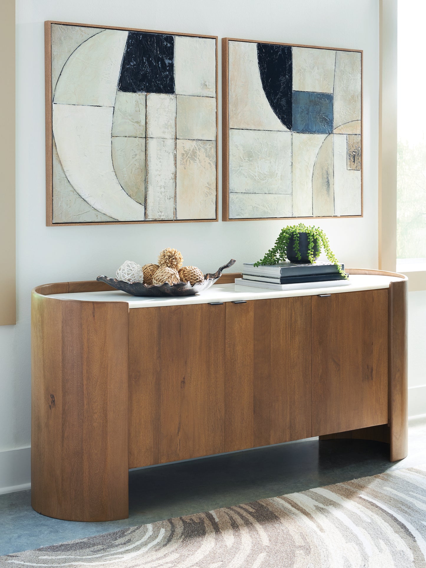 Bradenton Furniture Outlet - Ashley Furniture - Fitzroy Accent Cabinet - Accent Cabinet / Brown/White - A4000688