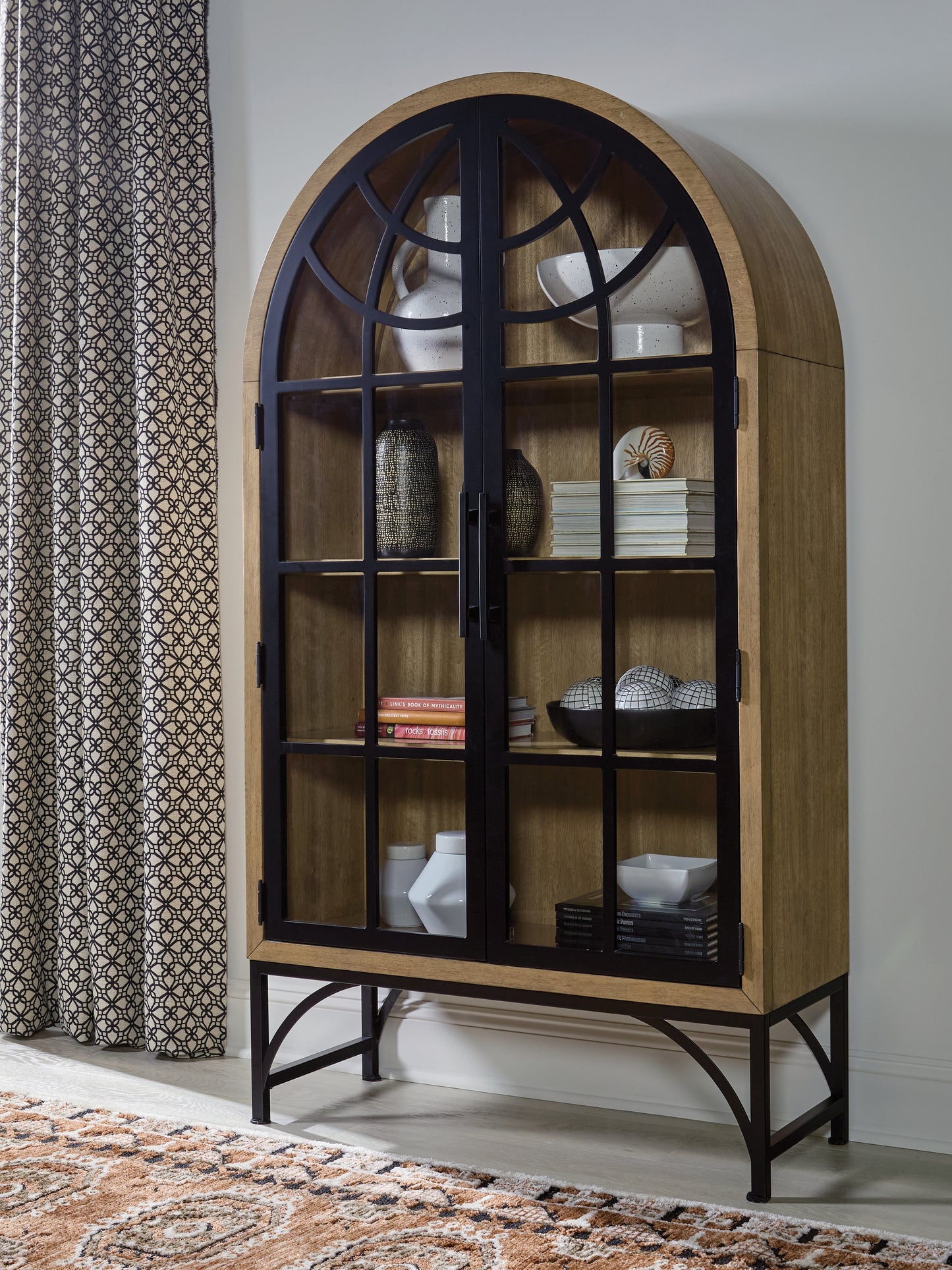 Bradenton Furniture Outlet - Ashley Furniture - Gwenwich Accent Cabinet - Accent Cabinet / Natural/Black - A4000704