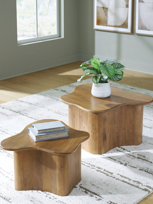 Bradenton Furniture Outlet - Ashley Furniture - Abeford Accent Coffee Table (Set of 2) - Accent Cocktail TBL Set (Set of 2) / Brown - A4000711
