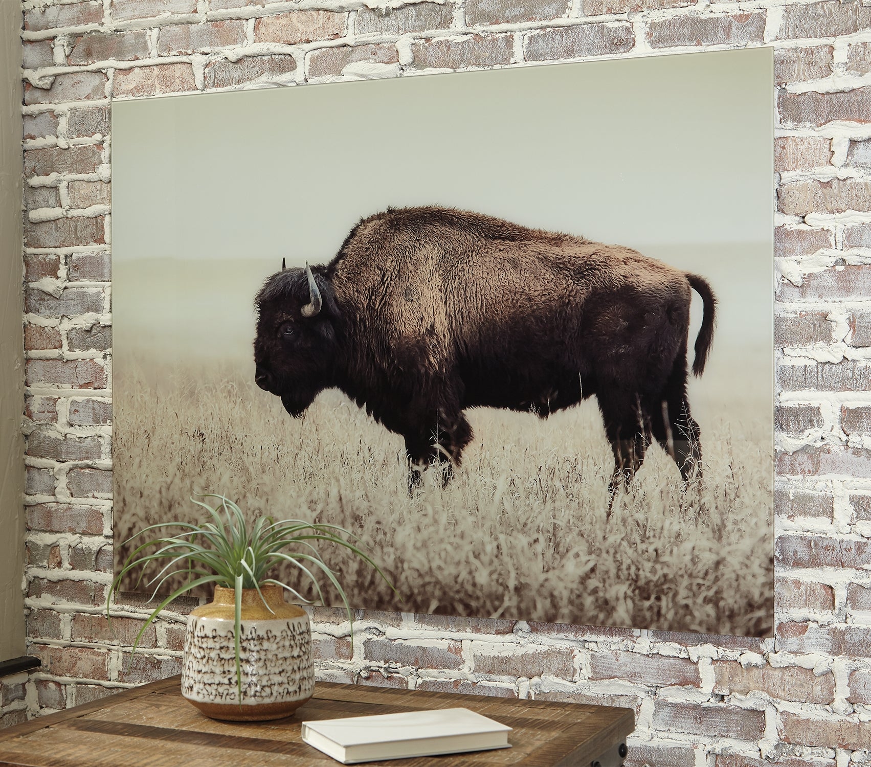 Bradenton Furniture Outlet - Ashley Furniture - Brutus Wall Decor - Wall Art / Sepia - A8000289