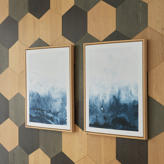 Bradenton Furniture Outlet - Ashley Furniture - Holport Wall Decor - Wall Art Set (Set of 2) / Blue/White - A8000368