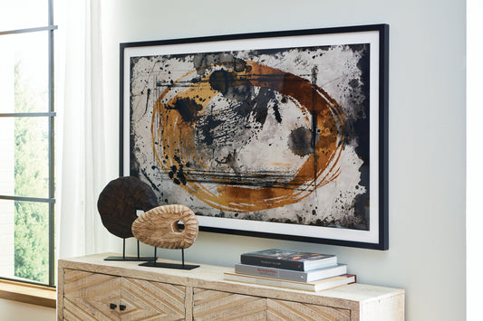 Bradenton Furniture Outlet - Ashley Furniture - Clefting Wall Decor - Wall Art / Black/Caramel/Tan - A8000374