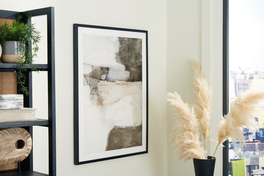 Bradenton Furniture Outlet - Ashley Furniture - Aldricton Wall Decor - Wall Art / Brown/White - A8000406