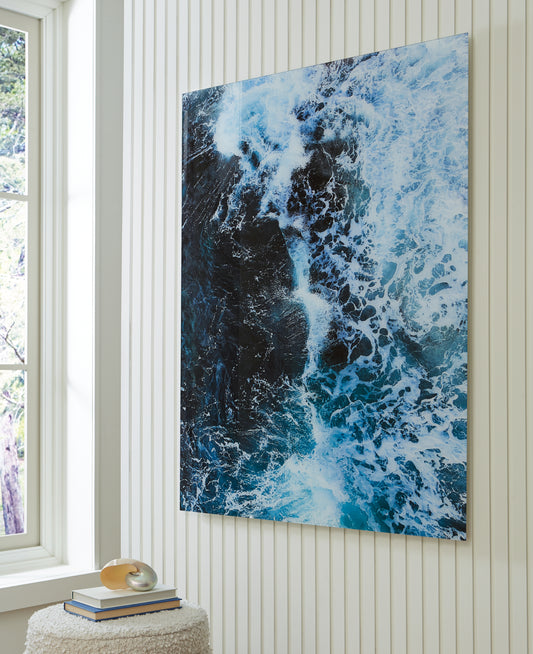 Bradenton Furniture Outlet - Ashley Furniture - Clemick Wall Decor - Wall Art / Turquoise - A8000422