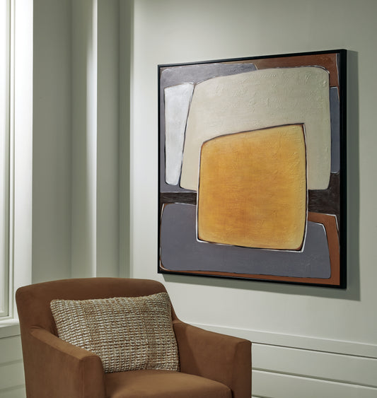 Bradenton Furniture Outlet - Ashley Furniture - Actman Wall Decor - Wall Art / Cream/Brown/Gray - A8000428