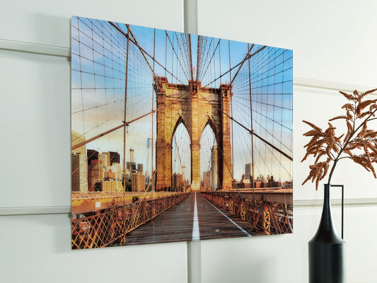Bradenton Furniture Outlet - Ashley Furniture - Shayward Wall Decor - Wall Art / Blue/Amber - A8000435