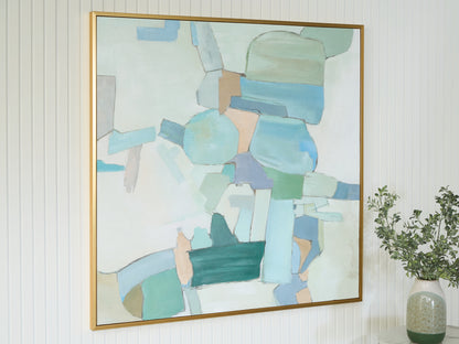 Bradenton Furniture Outlet - Ashley Furniture - Wynburn Wall Decor - Wall Art / White/Blue/Green - A8000442