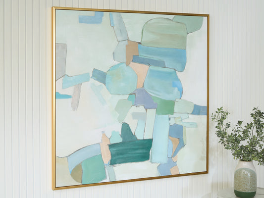 Bradenton Furniture Outlet - Ashley Furniture - Wynburn Wall Decor - Wall Art / White/Blue/Green - A8000442