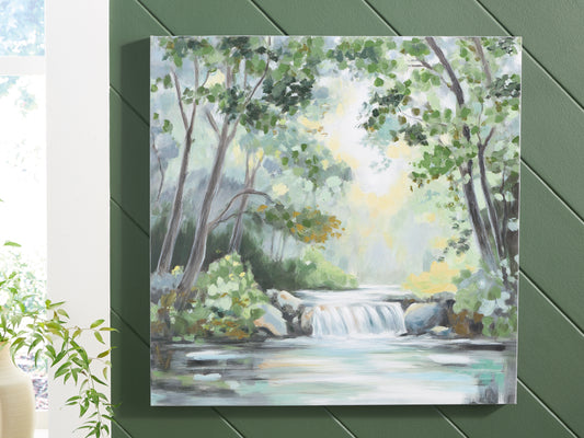 Bradenton Furniture Outlet - Ashley Furniture - Evermaddick Wall Decor - Wall Art / Green/Gray/White - A8000455
