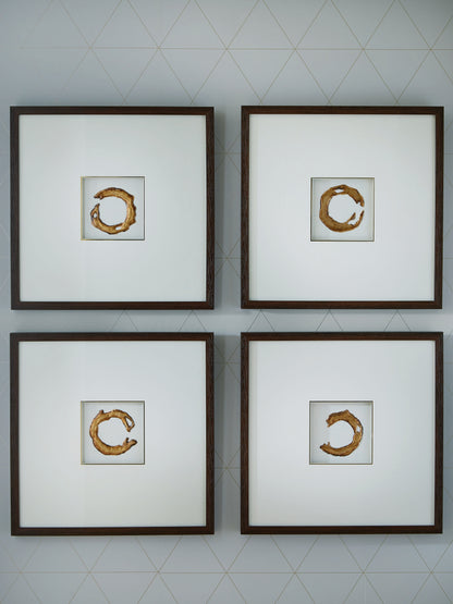 Bradenton Furniture Outlet - Ashley Furniture - Dallbourne Wall Decor - Wall Art Set (4/CN) / White/Gold Finish - A8000491