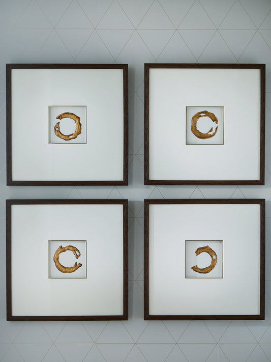Bradenton Furniture Outlet - Ashley Furniture - Dallbourne Wall Decor - Wall Art Set (4/CN) / White/Gold Finish - A8000491