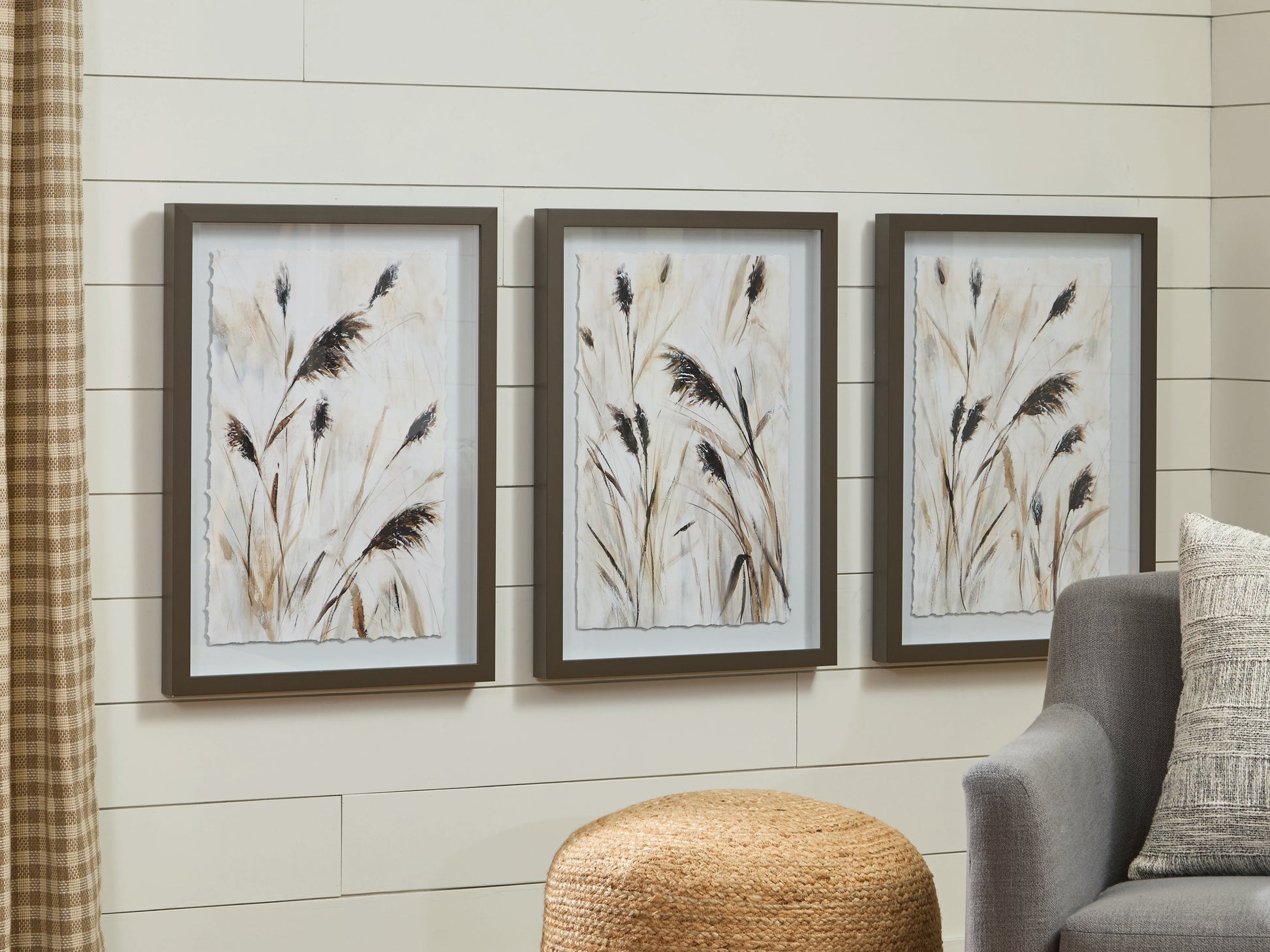 Bradenton Furniture Outlet - Ashley Furniture - Honslow Wall Decor - Wall Art Set (3/CN) / Brown/Black/White - A8000506